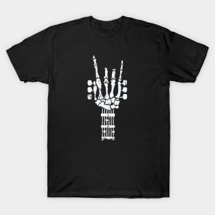 Skeleton Guitar Hand - Metal Music Lovers T-Shirt